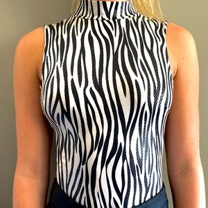 Zebra Print Bodysuit